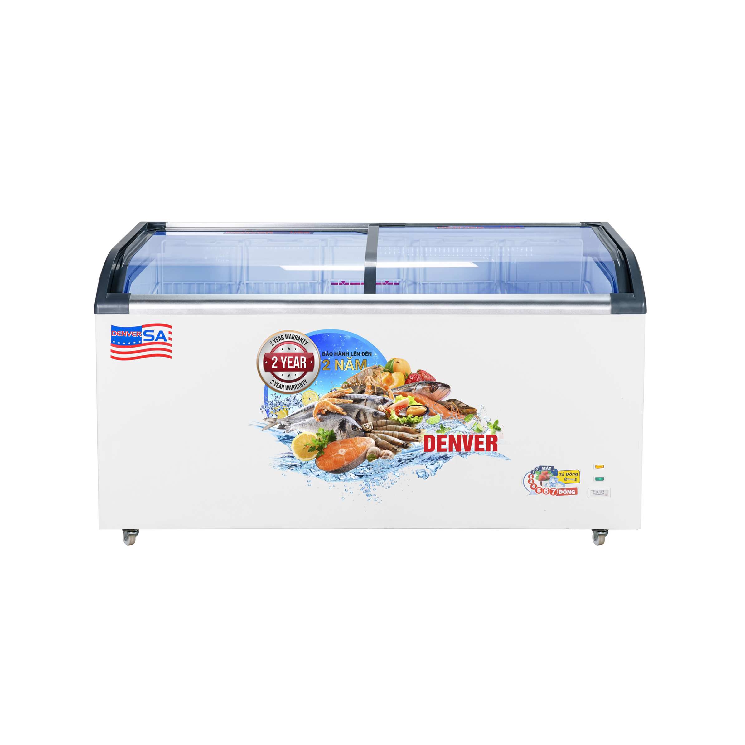 Tủ bảo quản Denver kính cong AS-880K 1 ngăn đông